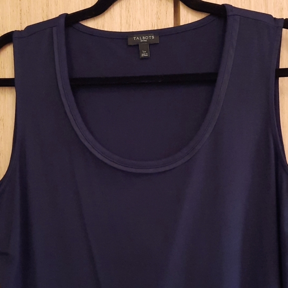 Petite Talbots SZ LP Navy Tank Top. - Picture 3 of 7